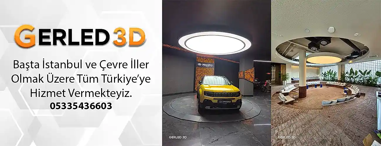 İstanbul Profesyonel 3D Gergi Tavan Uygulaması